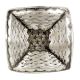 Square Conchos Antique Silver Aluminium Cabinet Knob